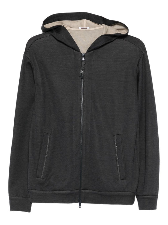 Cotton And Silk Blend Hoodie
