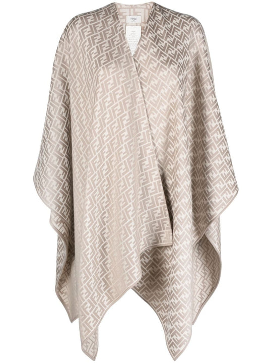 Ff Wool And Silk Poncho