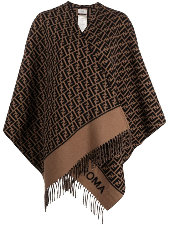Ff Wool And Cashmere Poncho