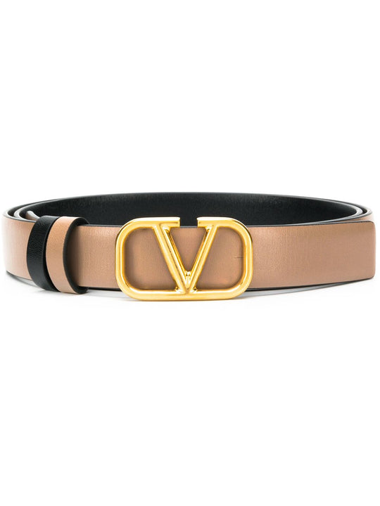 Leather Reversible Vlogo Belt