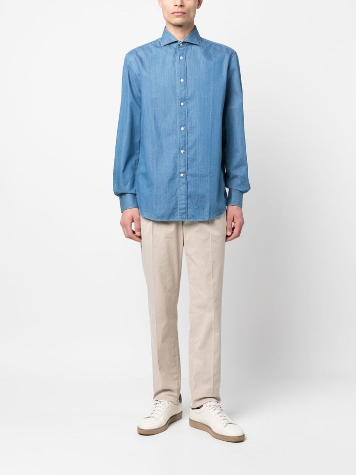 Brunello Cucinelli Shirts - Blue and green | 22674c22c8c4ba527b251725a61d38476ef0e6b3