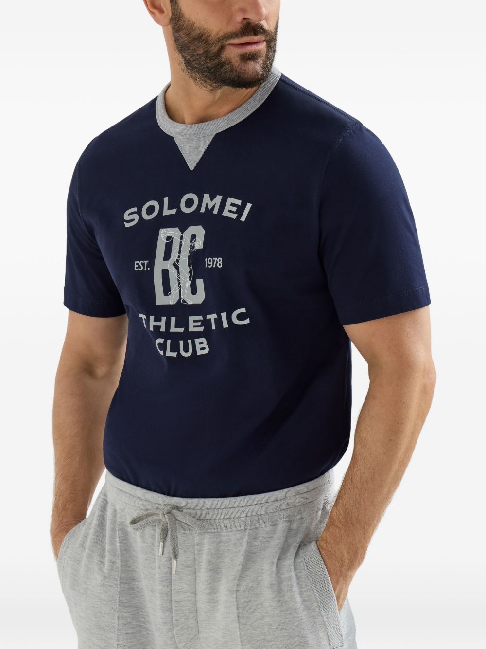 Brunello Cucinelli T-shirts and Polos - Blue and green | 138f1fb908083c38d12066560262a643215638bf