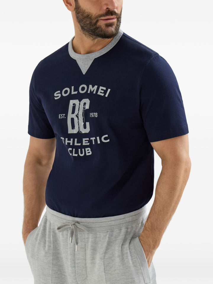 Brunello Cucinelli T-shirts and Polos - Blue and green | 138f1fb908083c38d12066560262a643215638bf