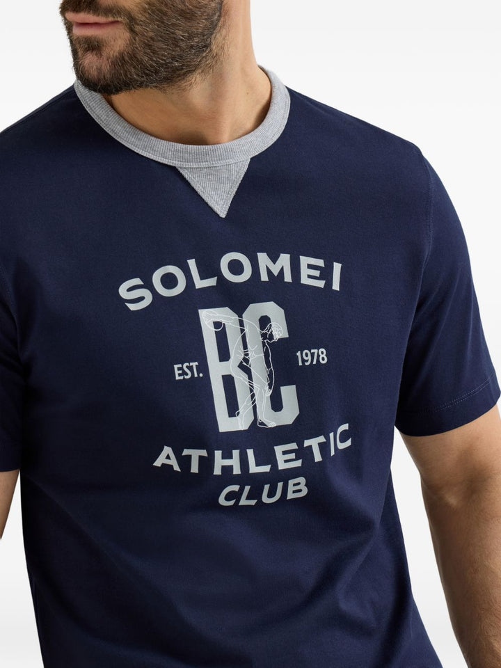 Brunello Cucinelli T-shirts and Polos - Blue and green | 8b21c6802f6219c0389b661eb15c73f8ea6045bf