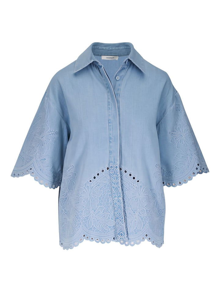 Zimmermann Shirts - Blue and green | 96f8fc07367398eaac0001e2bc141e663921f030