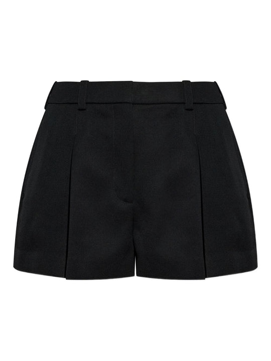Wool Pleated Shorts