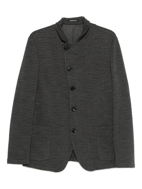 Wool Blend Blazer Jacket