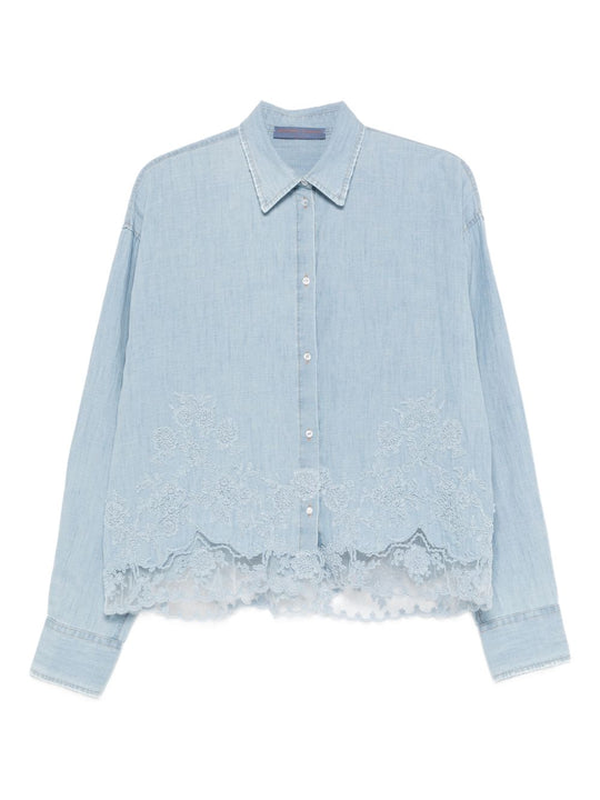 Cotton And Linen Embroidered Shirt