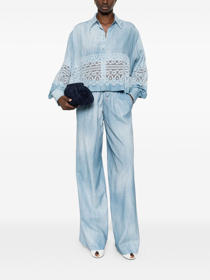 Ermanno Scervino Shirts - Blue and green | 98f062f0c40d30e97fa37117d6e202eb7bee3eb8