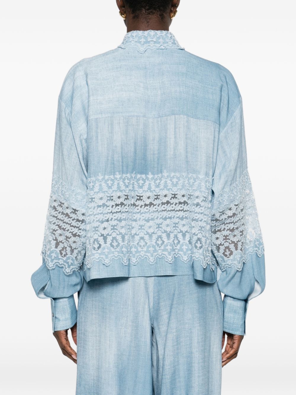 Ermanno Scervino Shirts - Blue and green | d4895f6800d44bf135ef277e90cfe1c943b212cd