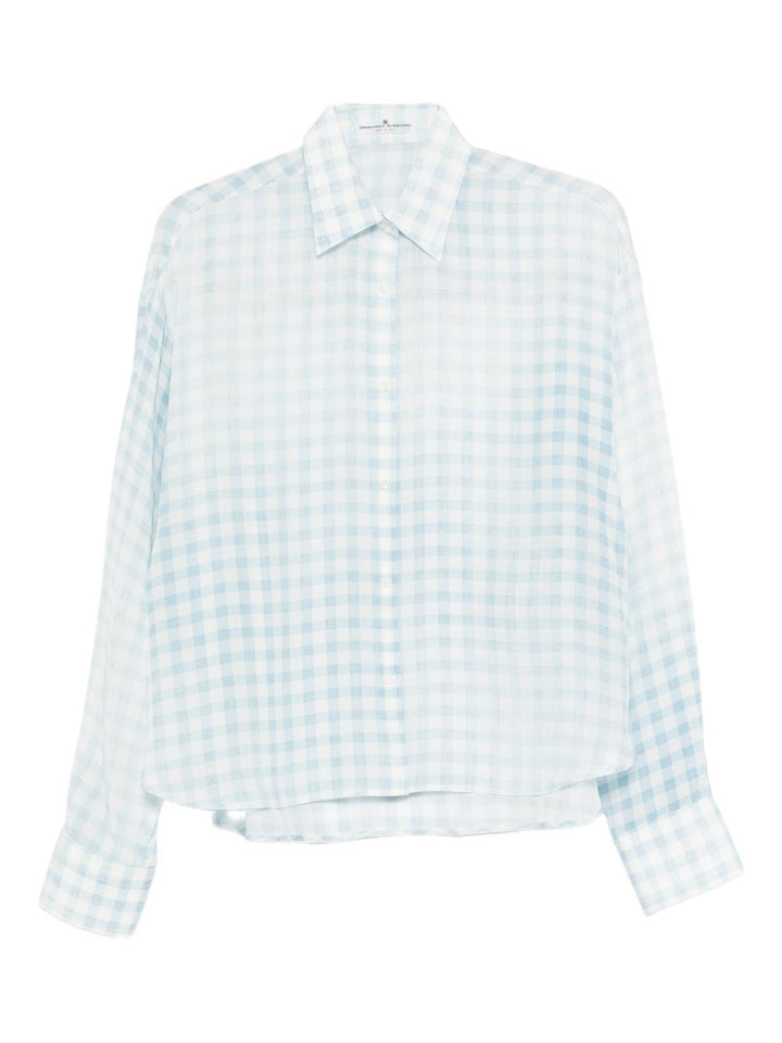Ermanno Scervino Shirts - Blue and green | c7535d88e6965ca7c300e891f6cb05339971393a