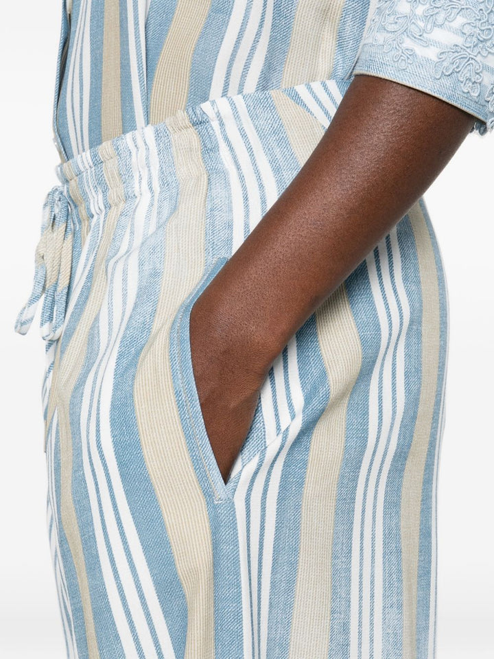 Ermanno Scervino Trousers - Blue and green | 57456c80c30b650daacbfe44c8f25278e49a8271