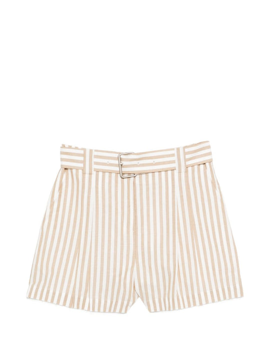 Anemone Striped Cotton Shorts