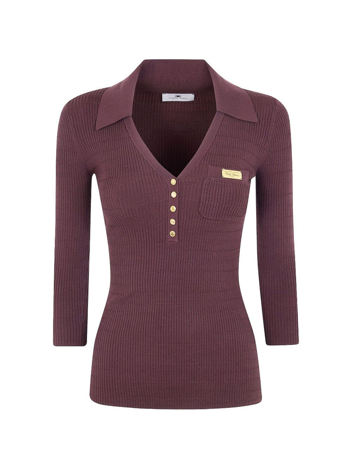 Elisabetta Franchi Sweaters - Marrone | 6699d75117404feb1980ce87fa8a9b78bdf854d3