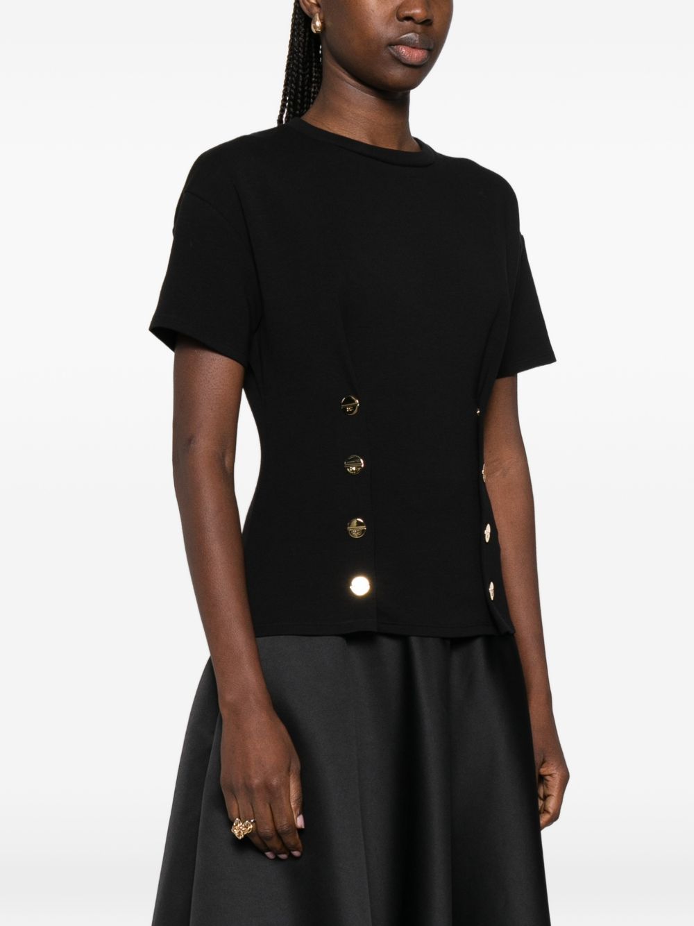 Elisabetta Franchi T-shirts and Polos - Blacks and greys | 5041250eedc63aa784d65e7f13e02e8a01b30228