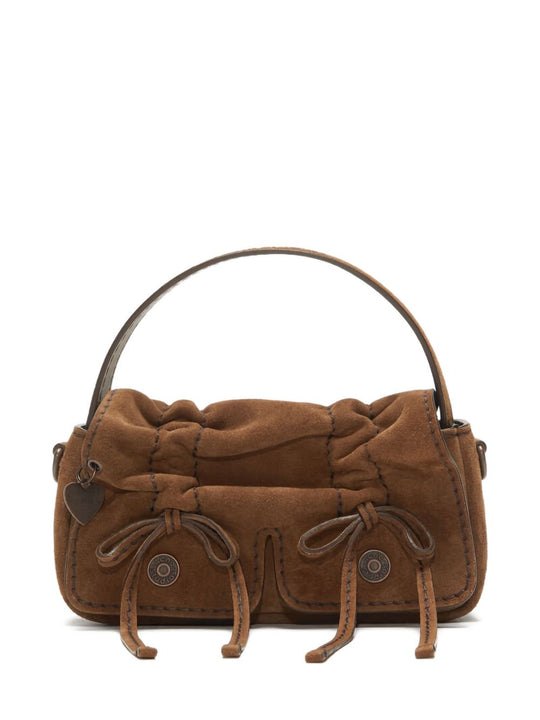 Multipocket Suede Leather Micro Bag