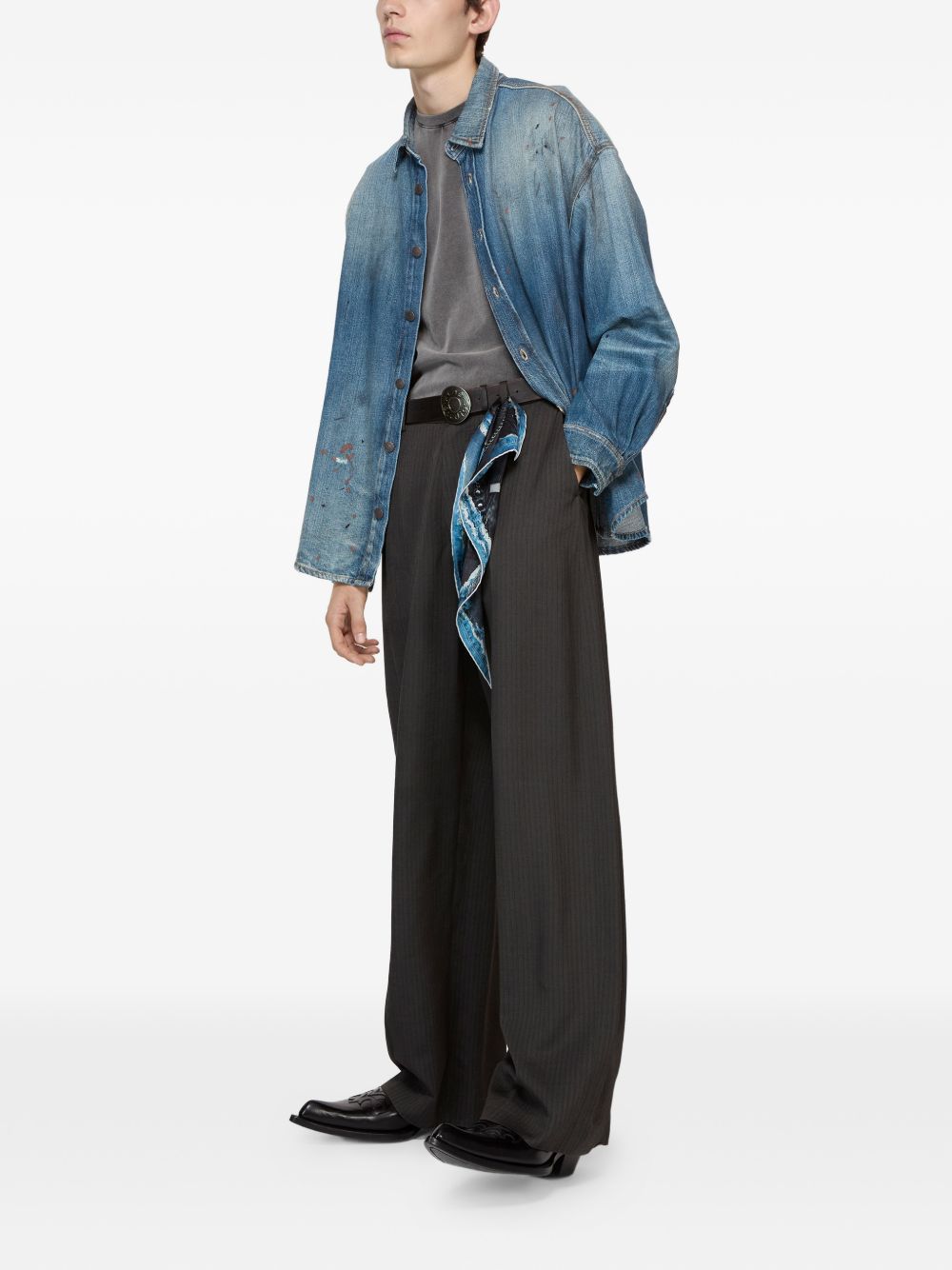 Acne Studios Shirts - Blue and green | 75340cf7bae3a91e658cc3a1e11f947a9b6e74ca