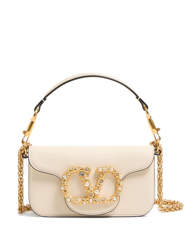 Locò Small Leather Shoulder Bag With Jewel