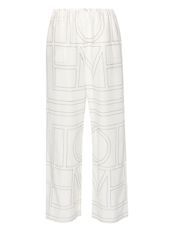 Toteme Main Trousers - WHITE | 142b6d7a88a619f41fdde04f055c598a39e3c73b