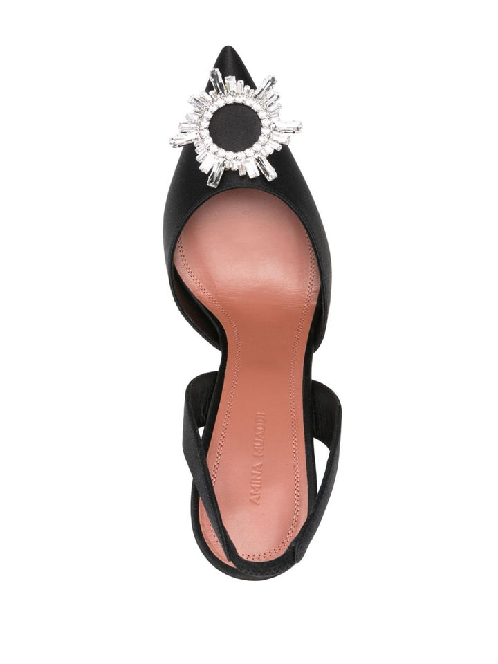 Amina Muaddi With Heel - BLACK | 7d7ac0738df7cc621efb28324778ca07aa72f2cd