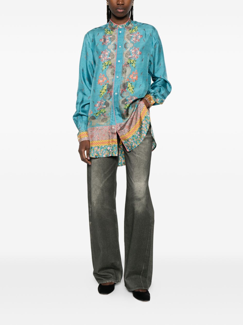 Pierre Louis Mascia Shirts - Blu e verdi | 23afec1e99ef06b4629a993b85d7f4b86949bcbf