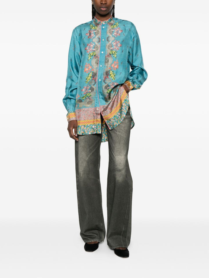 Pierre Louis Mascia Shirts - Blu e verdi | 23afec1e99ef06b4629a993b85d7f4b86949bcbf