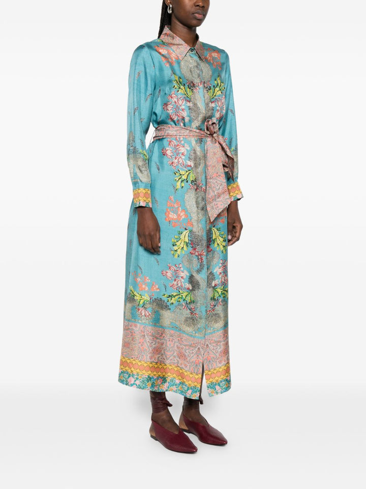 Pierre Louis Mascia Dresses - Blu e verdi | 74775658ad399e71a77ac79d840253b8ba29bb12