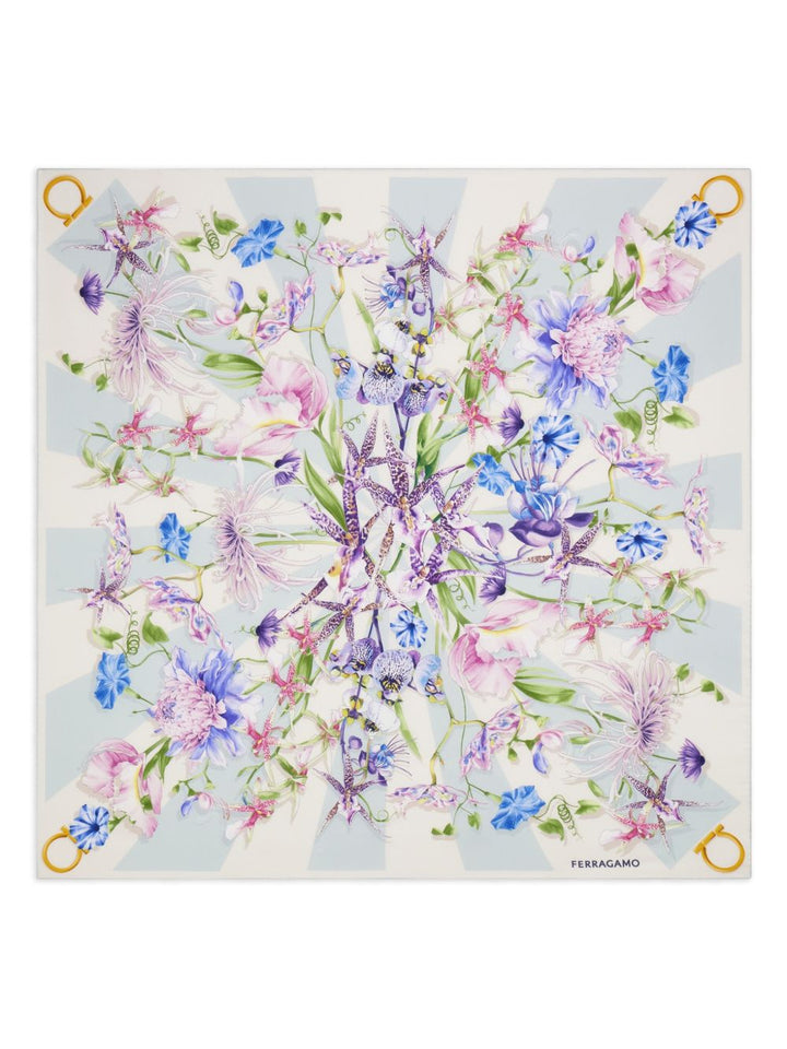 Ferragamo Scarfs - Blue and green | 51d2e01afa05efda2e4bcba9dfca6c18da3b22b1
