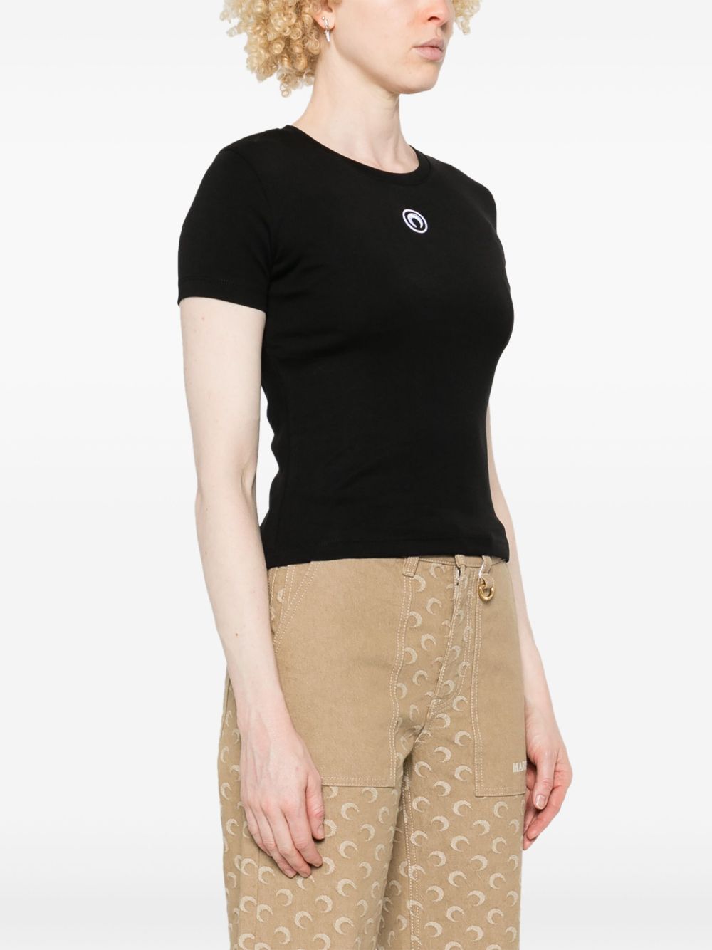Marine Serre T-shirts and Polos - BLACK | 8d37922d0b4ac19e872b45acb2663f2dcb27d3dc