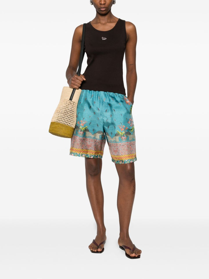 Pierre Louis Mascia Shorts - Blu e verdi | e5713156486d30bbd6fe246dcb699aba0539f22e