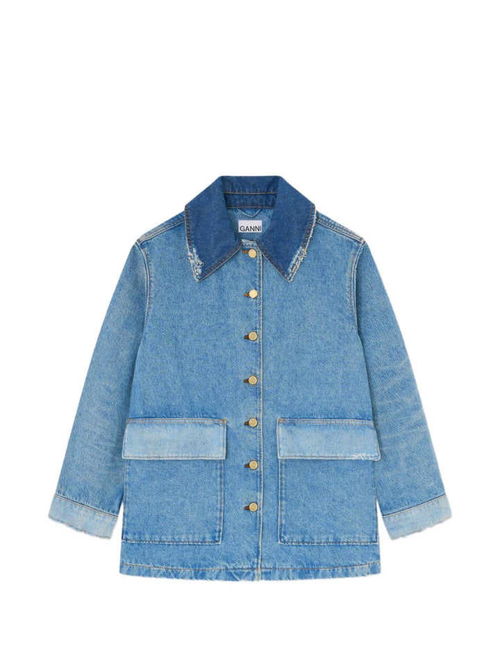 Ganni Coats - Blue and green | 87e07a979cf2188709665f1bef463b8e1c59b572