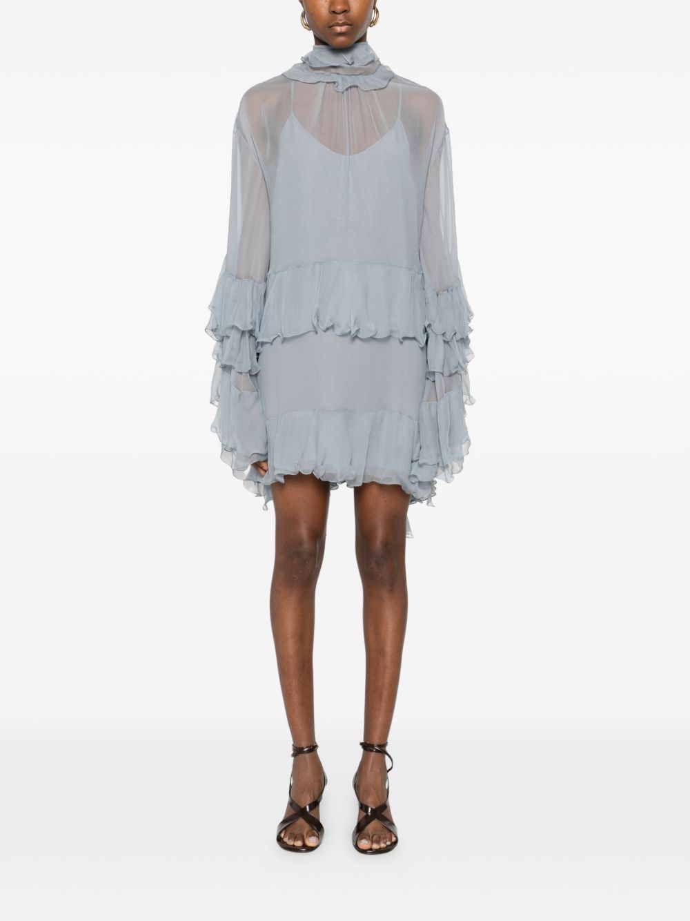 Chloè Dresses - Blu e verdi | 496d33cdf5f6b100d5cdff6b67095fbe93bb9cf6