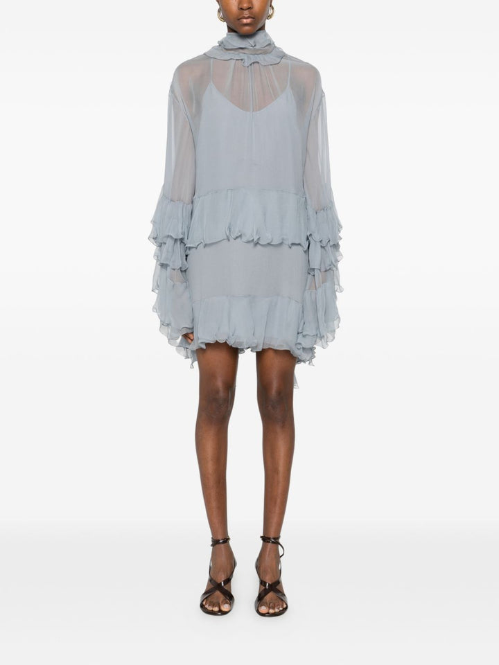 Chloè Dresses - Blu e verdi | 496d33cdf5f6b100d5cdff6b67095fbe93bb9cf6