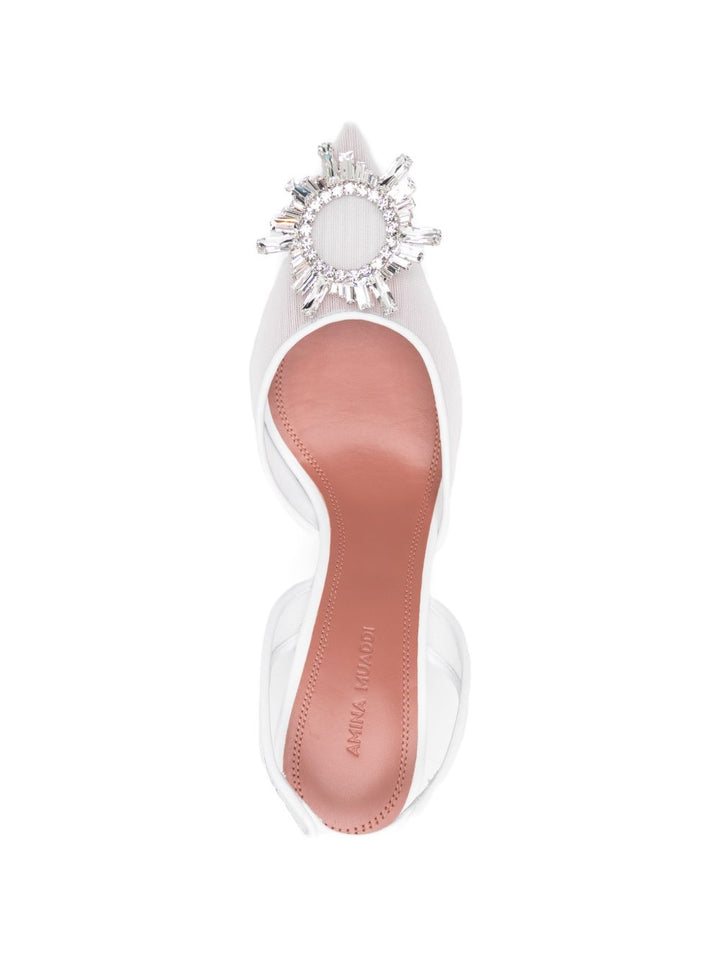 Amina Muaddi With Heel - WHITE | 753d926ddce7c43ddad5848995d8d1f471435c30