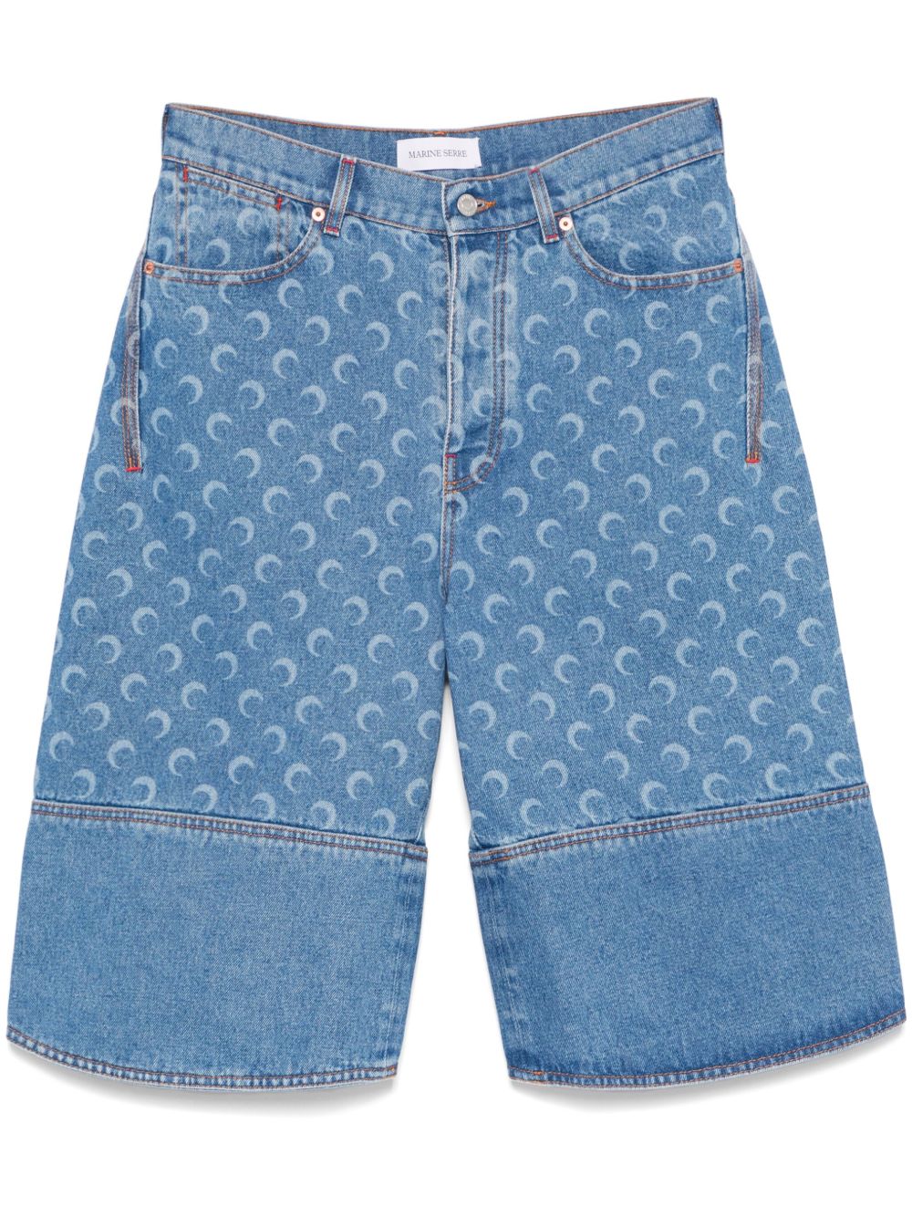 Marine Serre Shorts - Blu e verdi | ff722d3285eee59a92db398c3323e6842f9a9e26