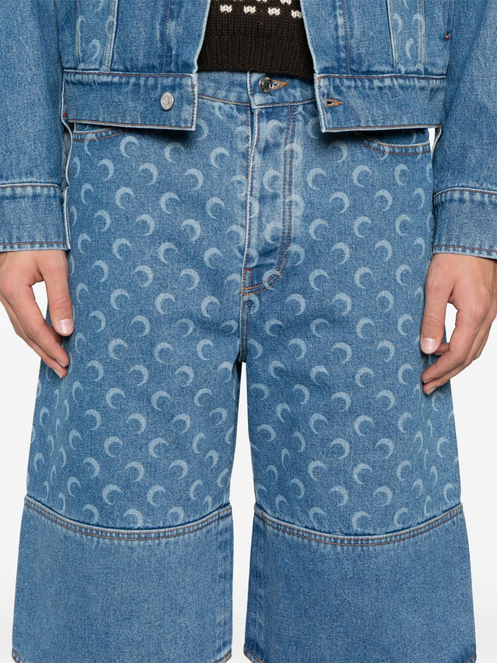 Marine Serre Shorts - Blu e verdi | 3f18dd6a5ef16bb15894ae0d0b7ddbdff773573d