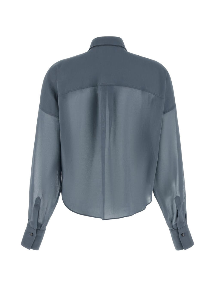 Brunello Cucinelli Shirts - Blue and green | 09fc694730594ea0ff2094968c6ed9ac4315f8fa