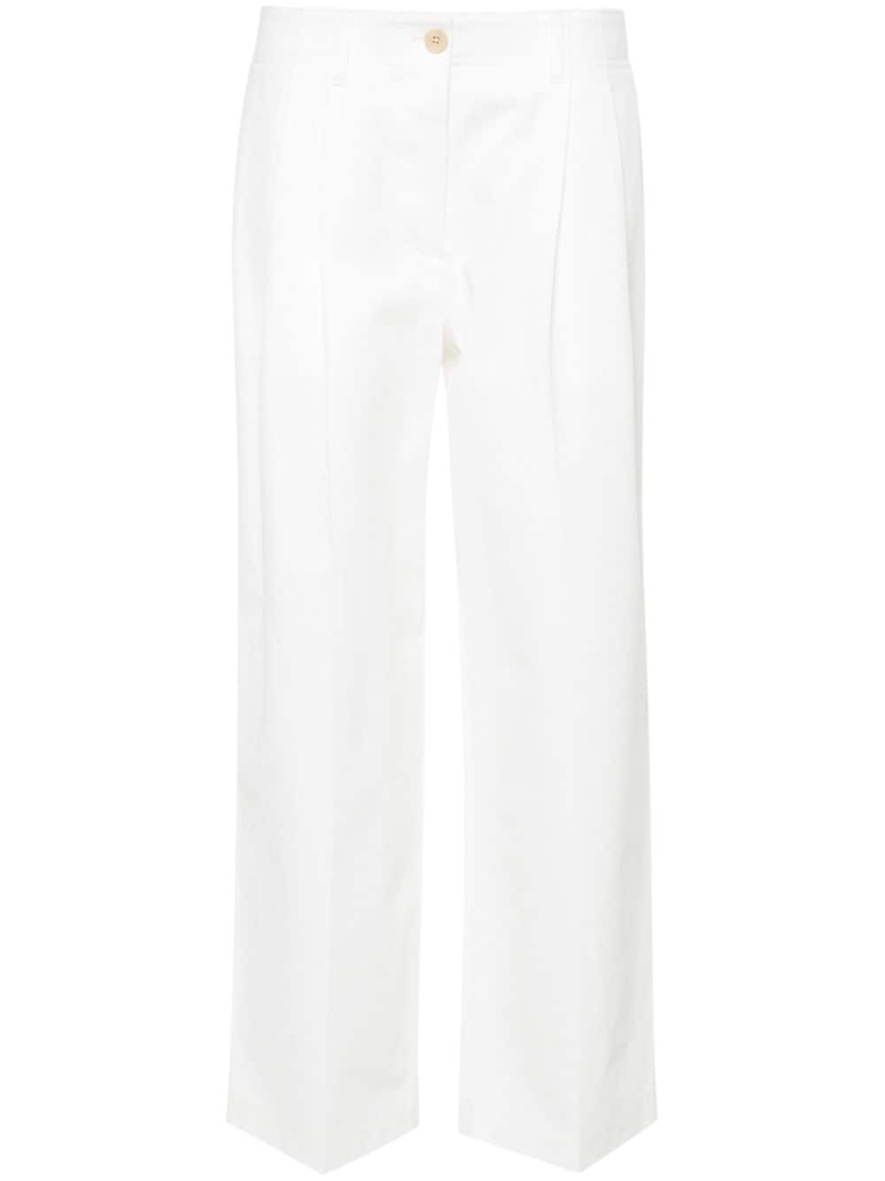 Toteme Main Trousers - WHITE | 1f46f96b40fa10b375e734d6ab2ec429cab89d12