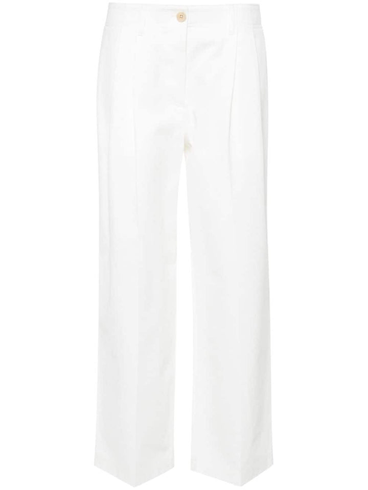 Toteme Main Trousers - WHITE | 1f46f96b40fa10b375e734d6ab2ec429cab89d12