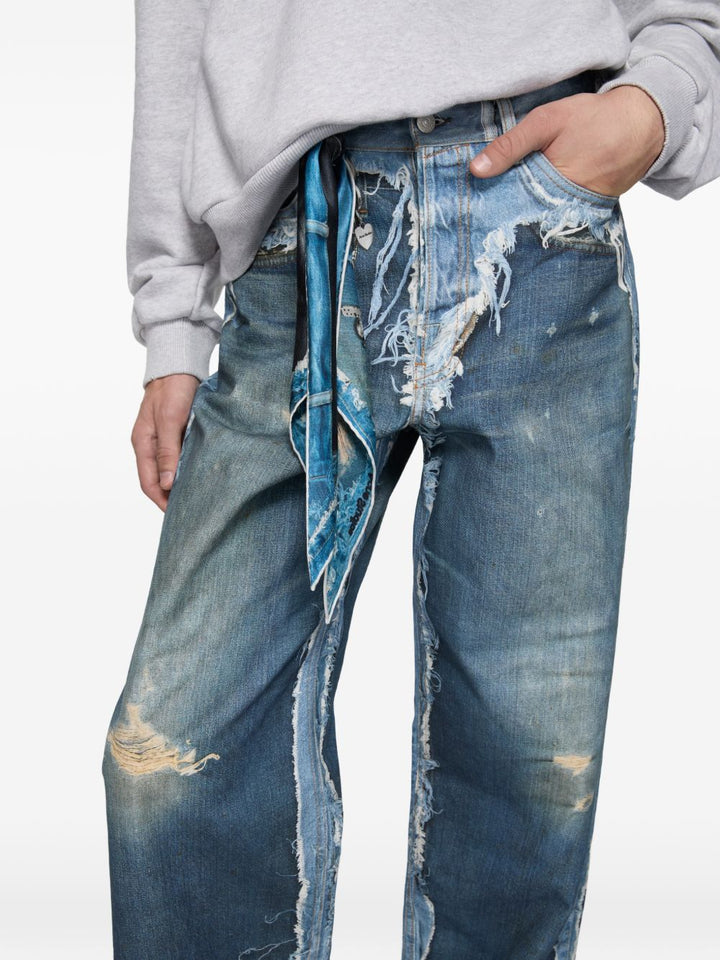 Acne Studios Jeans - Blue and green | d737ee984402c495745999f55aa53dcbac192b85