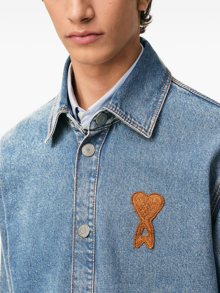 Ami Paris Shirts - Blue and green | c2cf342e5e7b66de5da00c2444705837a88f3512