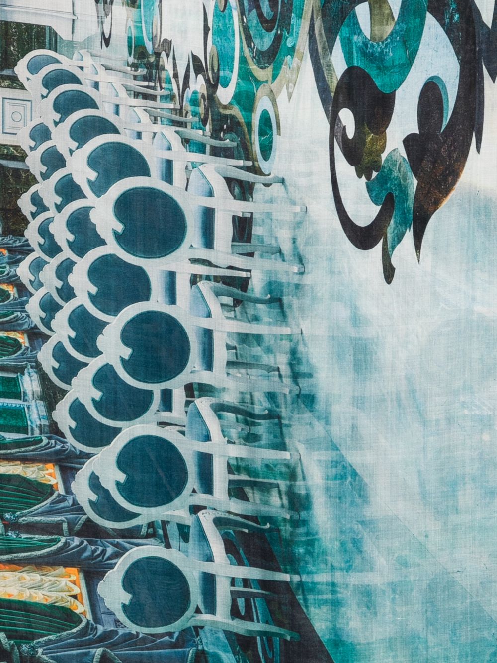 Faliero Sarti Scarfs - Blue and green | b7efcc6267d4ed74f07c2c7915a43843a58cdd30