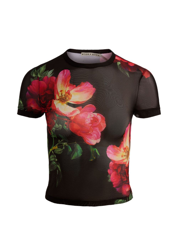 Alice + Olivia Top - Blacks and greys | a385125f3cd33a55ed8141e468255fd858827919