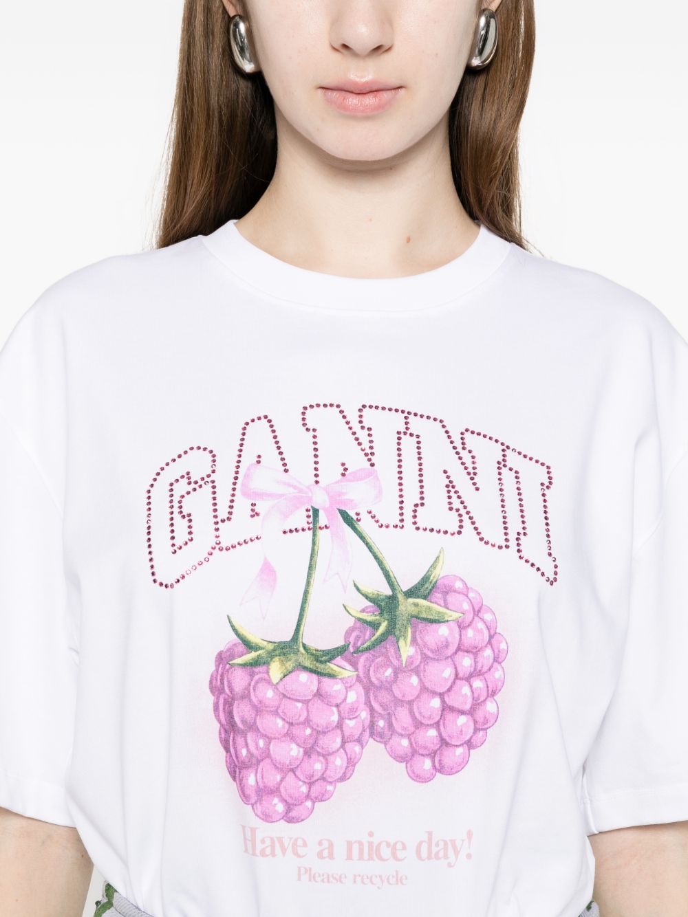 Ganni T-shirts and Polos - WHITE | 824d3c3caab1bf07360a2d45f79254e76ae9fc2e