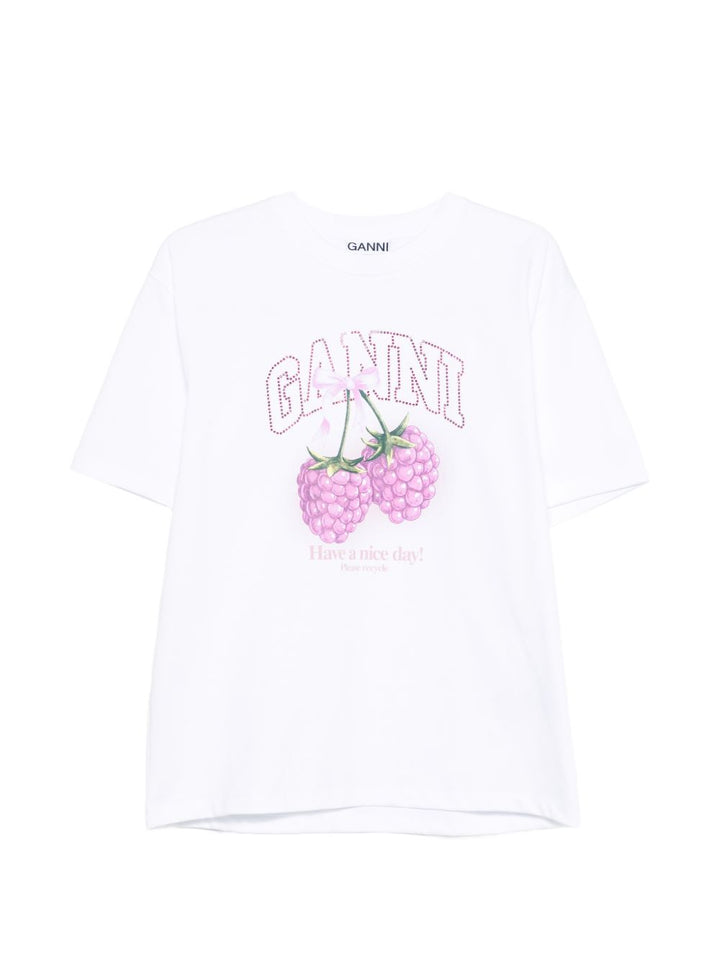 Ganni T-shirts and Polos - WHITE | cc9c0cde624b6ed9c938b574be49fa776196df0e
