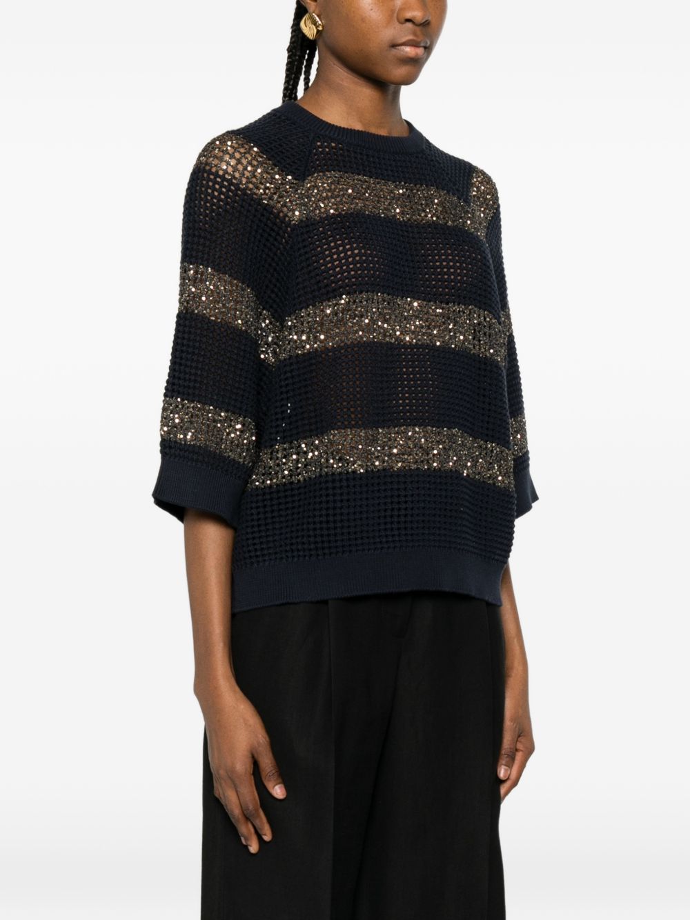 Brunello Cucinelli Sweaters - Blue and green | fbca3cde0eeab32c00b69a5dae85876be3f41057