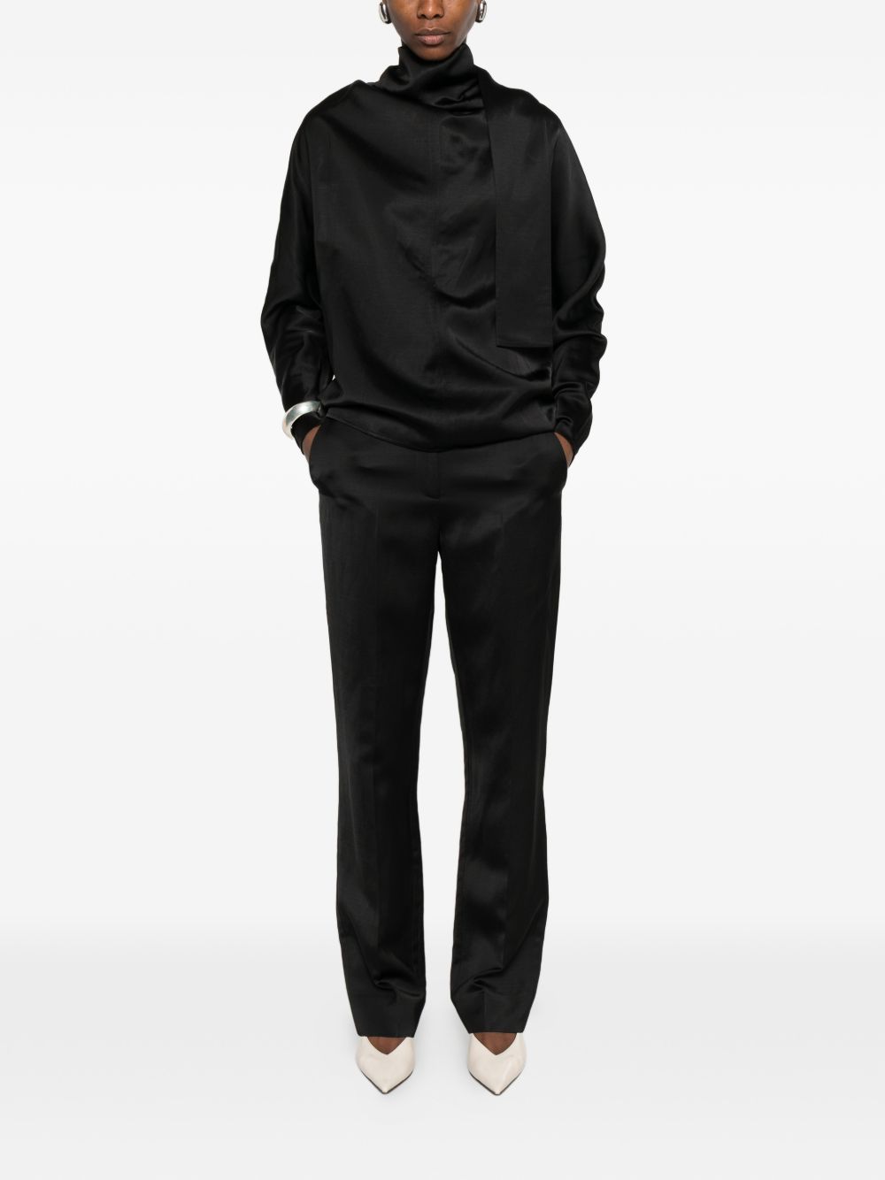 Toteme Main Trousers - Neri e Grigi | 8238a8c3ef9755adda2cc0c7ddebaeee80746fba