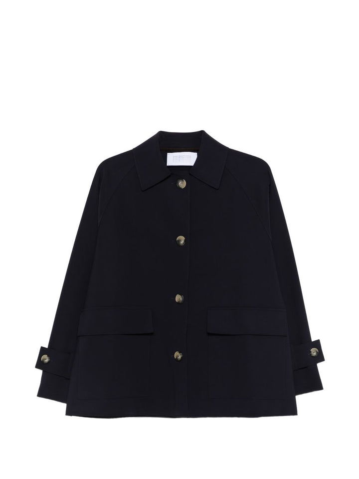 Harris Wharf London Coats - Blue and green | c7791cd6892e5d9f9e3c67a4ed1ab5b8f4a6b4fa