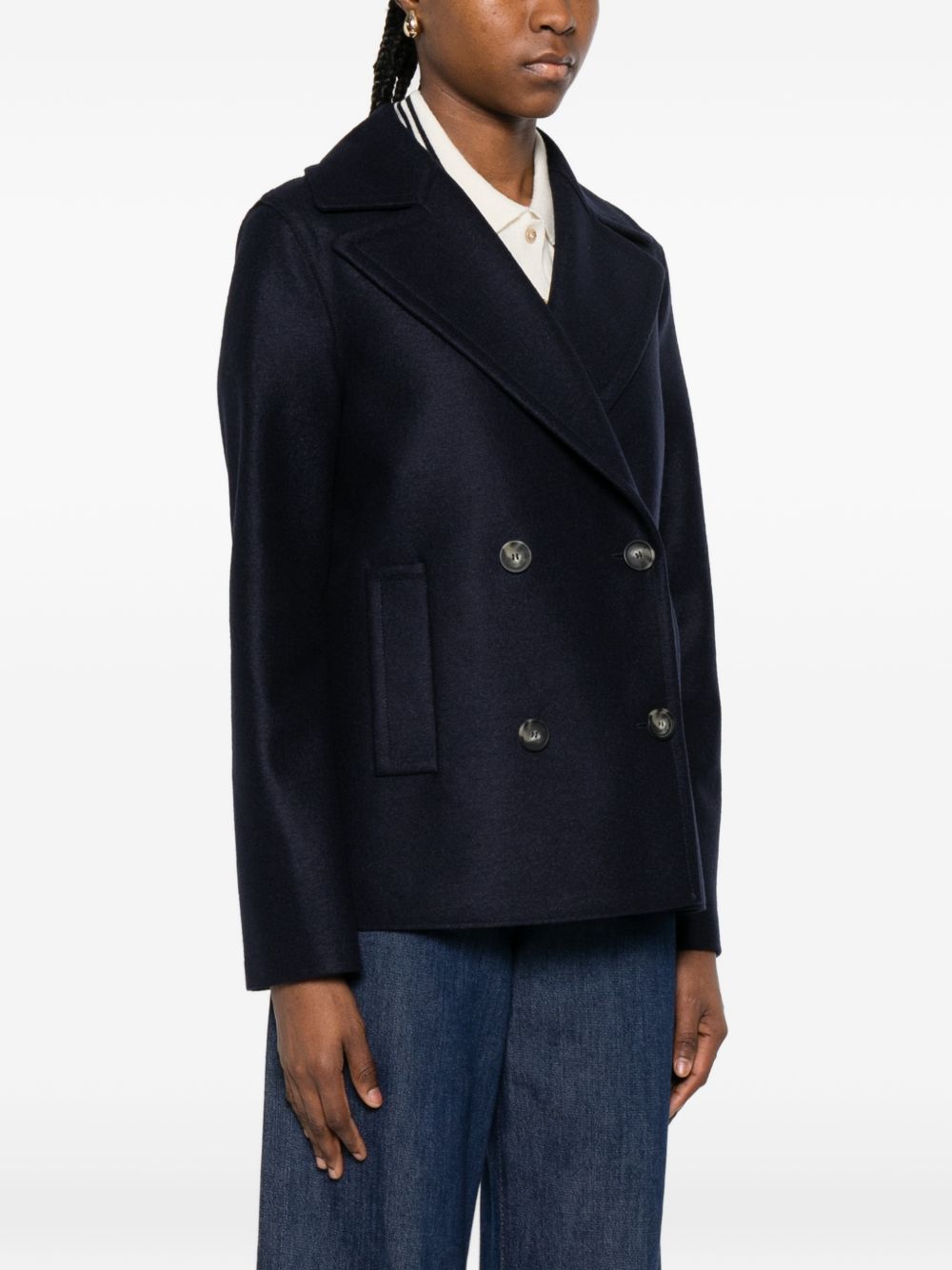 Harris Wharf London Coats - Blue and green | 7b3f60a9b57ccec1cccd389ca1711c16db29406a