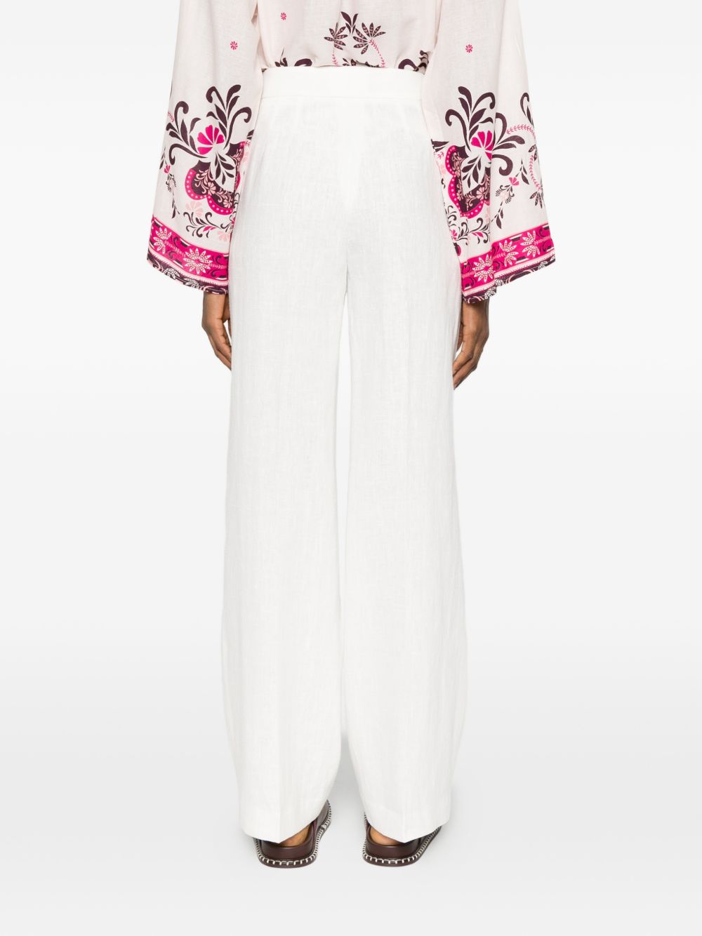 Via Masini 80 Trousers - WHITE | d9b7a55c031d6eeec3bc39b1944e1888df15310f